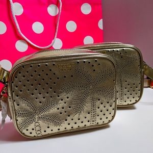 New Pink Victorias secrets Gold  belt bag